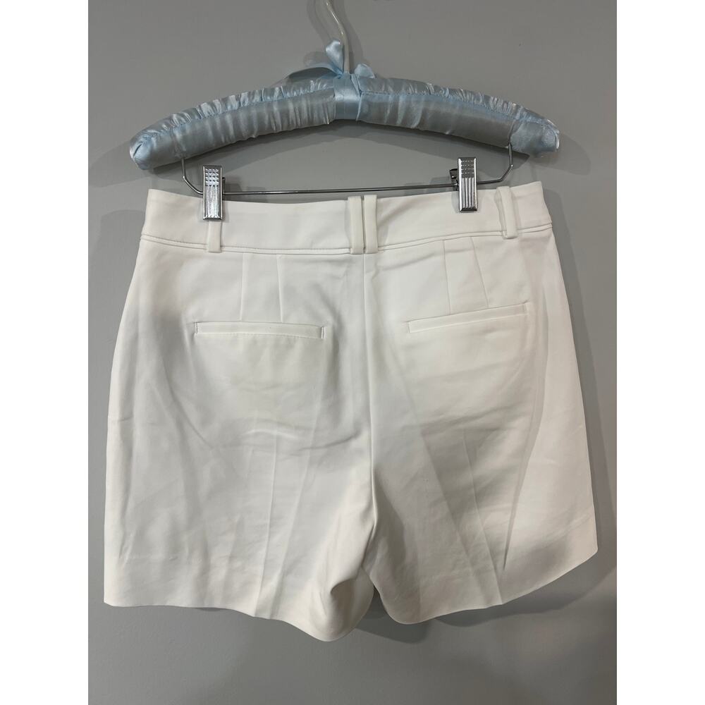 White House Black Market Size 4 White 5” Tailored Shorts Side Slits Pockets - Picture 3 of 14